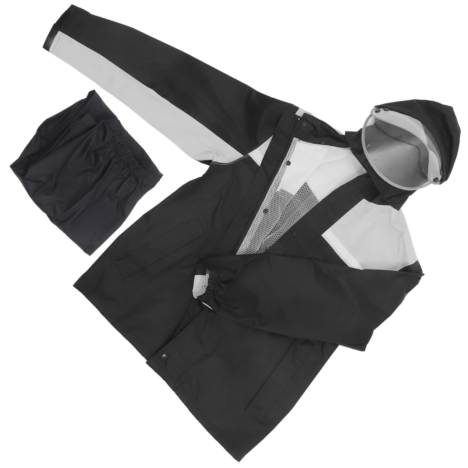 OUNONA 1set Motorcycle Rain Gear for Men Protective Rain Jacket and Pants Windproof Suit for Outdoor Riding Reflective Design for High Visibility