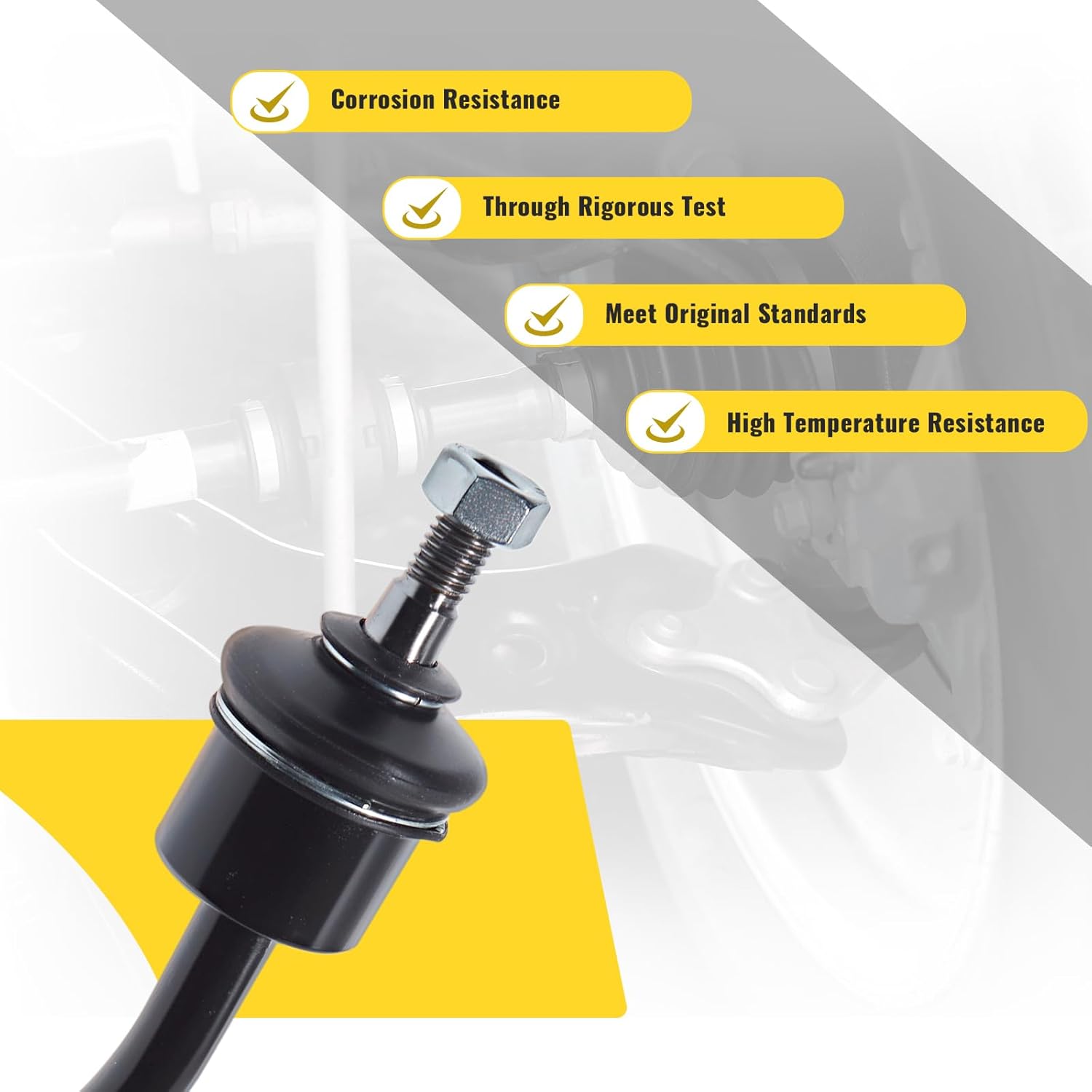 TUCAREST Front Rear Sway Bar Stabilizer Link 4Pcs (K80244 K3197) Compatible With 1997-2006 Je-ep Wrangler TJ [# 5208771AB 52088896AA 52087771 52087863]