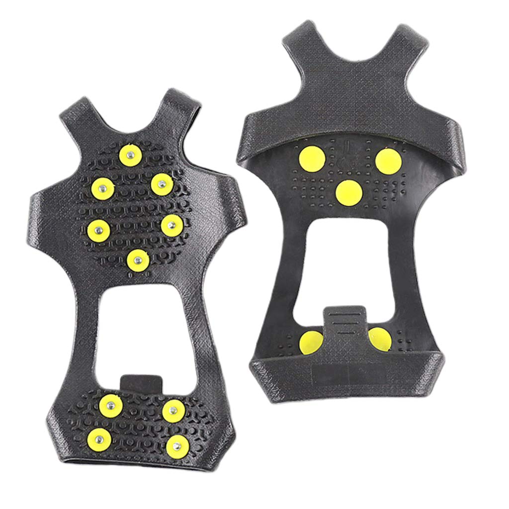 2 Paia Di 5 Tacchetti Da Ghiaccio Antiscivolo, Impugnature Da Neve