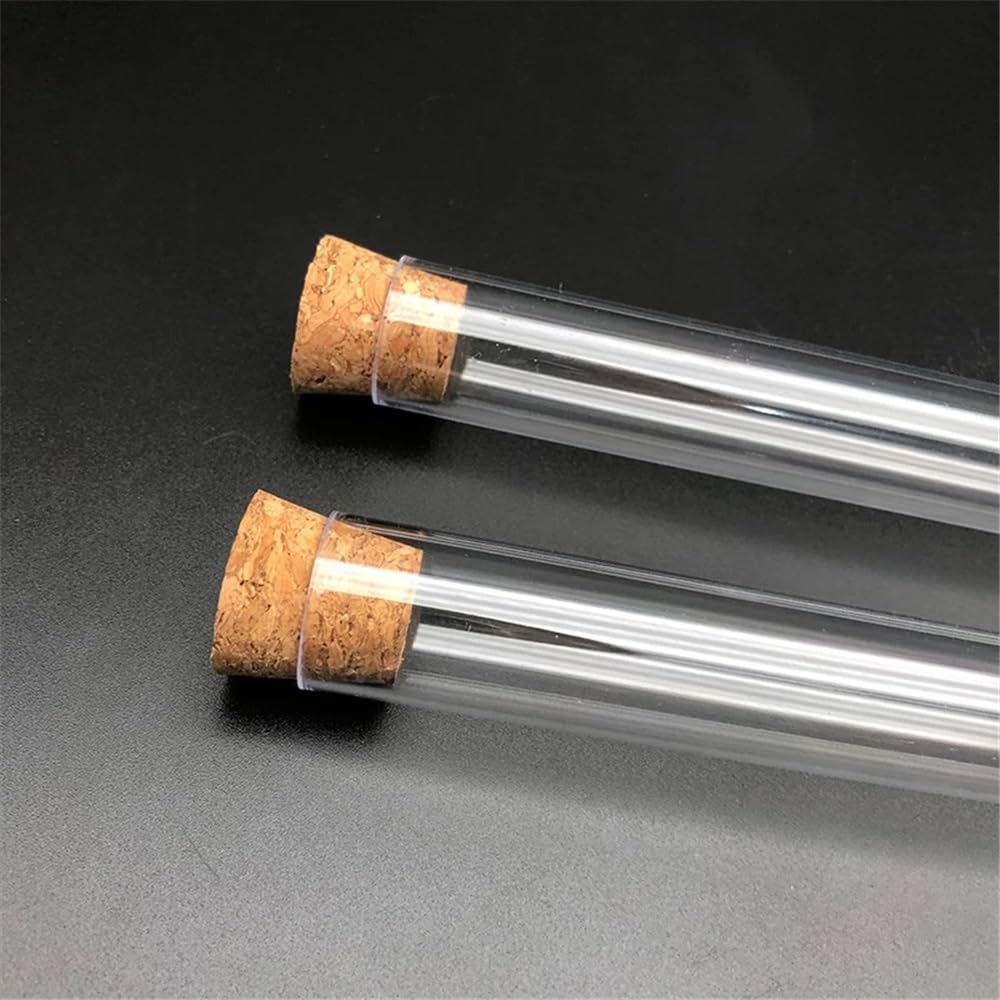Laborausstattung und -bedarf 20 stücke 20x150mm Labor Klar Kunststoff Rohre Mit Korken Stopper Rohr