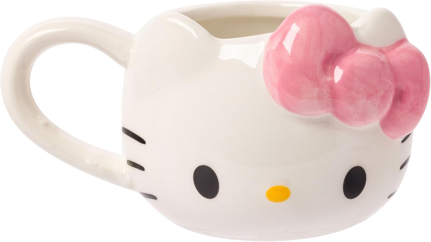Silver Buffalo Sanrio Hello Kitty Different Color Bows 3 Pack Ceramic 3D Sculpted Mini Cup Set with Handles, Perfect as a Sugar, Cream, or Milk Set, 3.5 Ounces - Image 6
