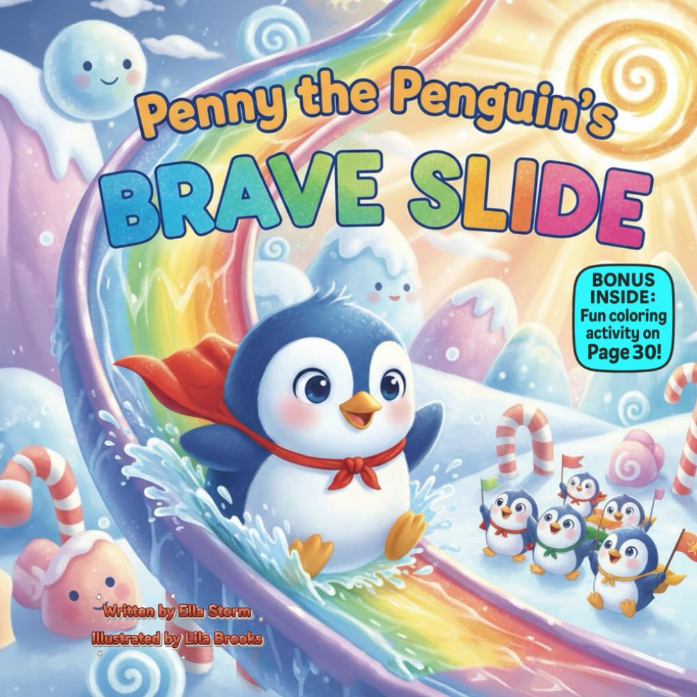 Penny the Penguin’s Brave Slide: A Rhyming Picture Book About Courage, Trying New Things, and Big Little Wins (Little Paws, Big Feelings)