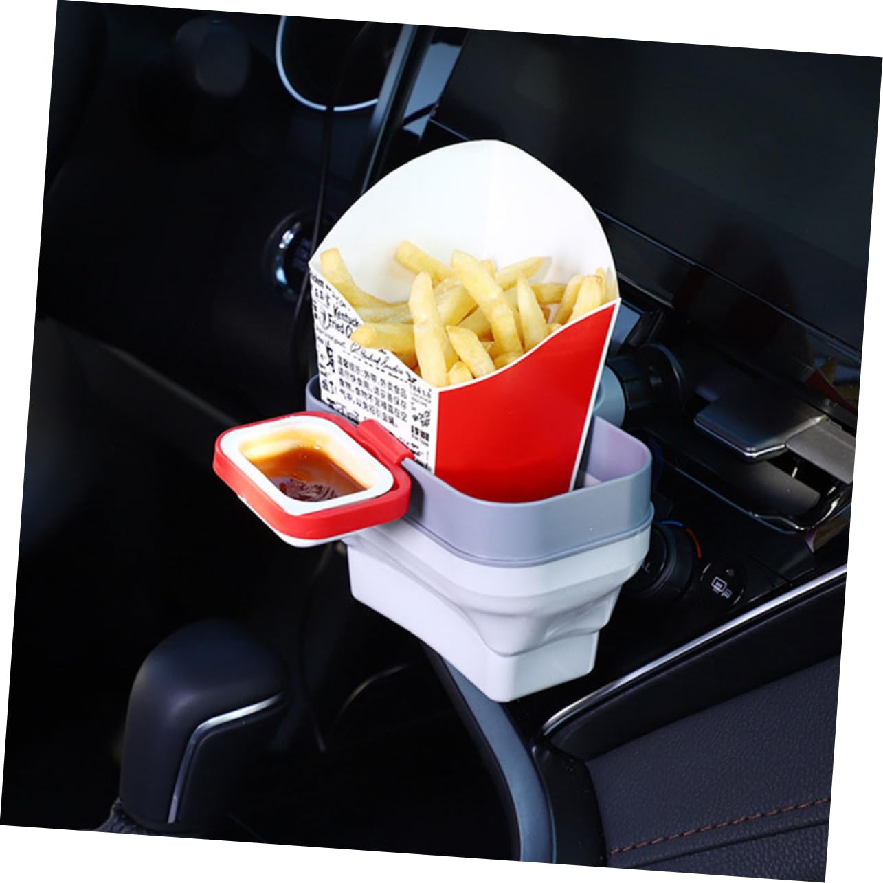 Dipping Sauce Holder for Car Uchwyt Sosy z Przestronnym Wnętrzem Do Montażu Wentylacji Samochodowej Idealny Przekąski Podróży