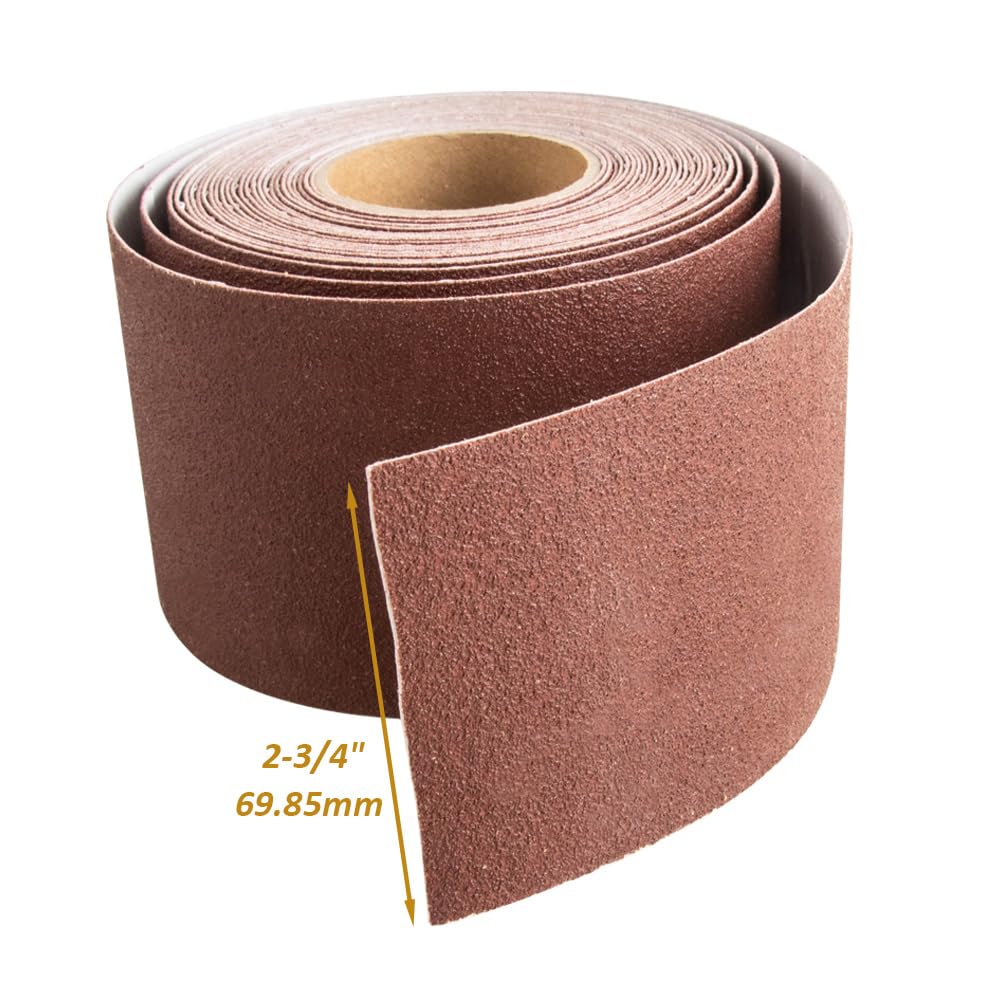 O'SKOOL Rotolo di carta abrasiva adesiva sensibile alla pressione, 2-3/4''W, confezione da 3, grana 80, grana 180 e grana 320