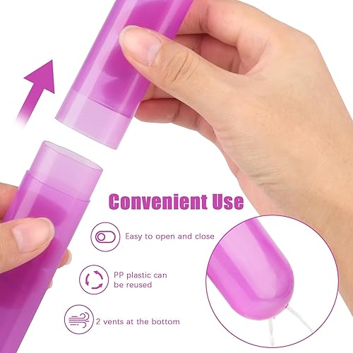 Miniatura 4 de Eaezerav Paquete de 6 fundas para cepillos de dientes de viaje, soporte portátil transpirable para cepillos de dientes, contenedor de plástico para