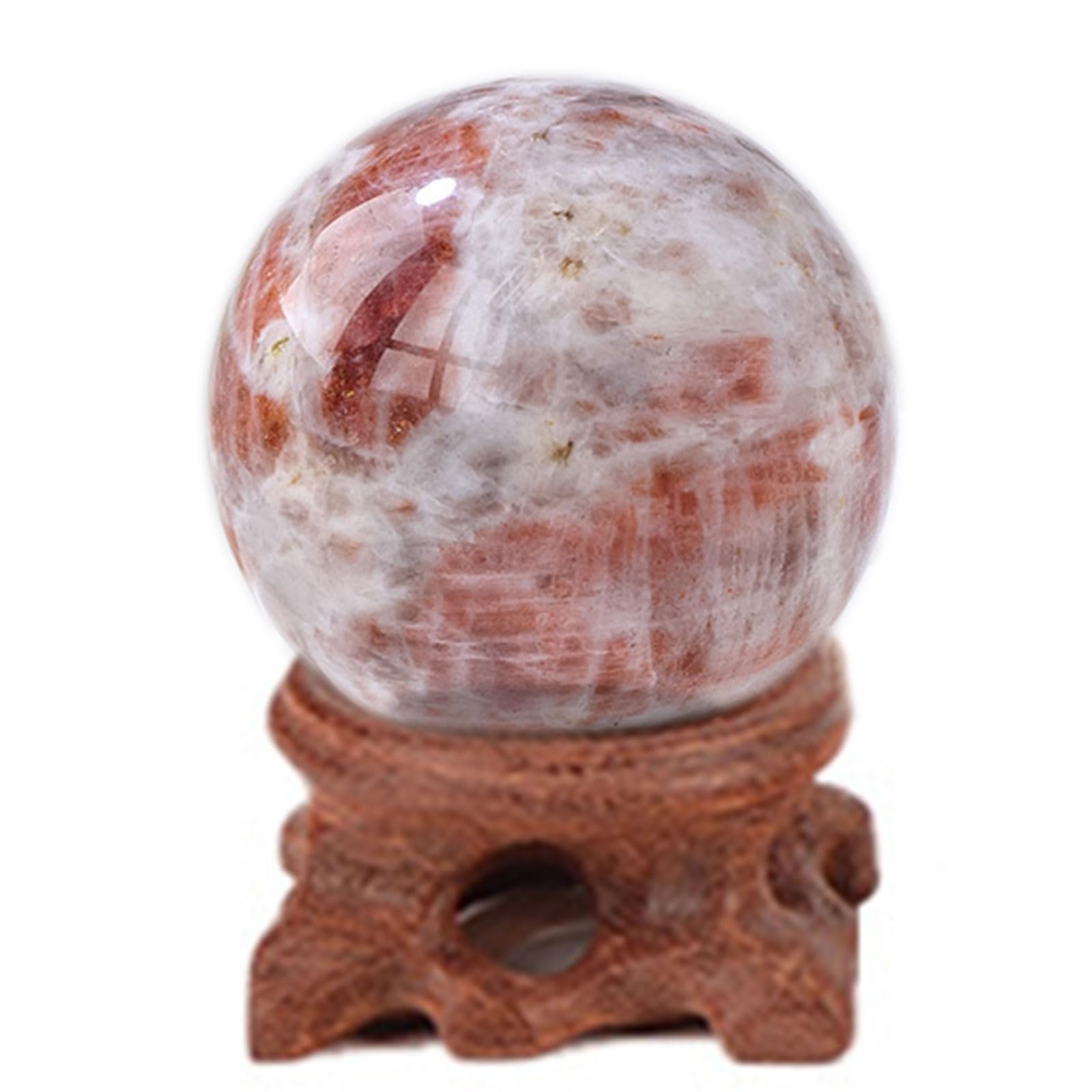 GPDNBIEU Fluorite Crystal Ball, Crystals Ball with Stand - Meditation Witchcraft Supplies Home Decor Unique Crystal Gifts(50~55mm)