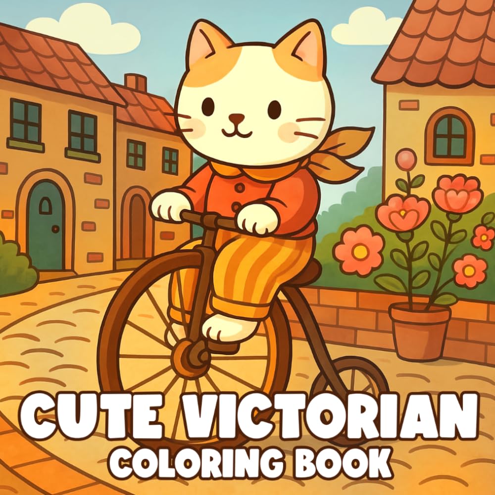 Cute Victorian Coloring Book: Regency Critters Menagerie Coloring Book featuring Adorable Animals in Victorian Outfits and Simple Historical Nostalgic Scenes for Everyone