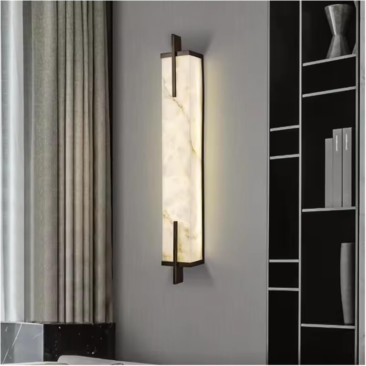 JKJZSALJ Modern LED Decor Wall Lamp Copper Marble Home Light Bedroom Lighting Fixtures,Neutral light,Neutral Light