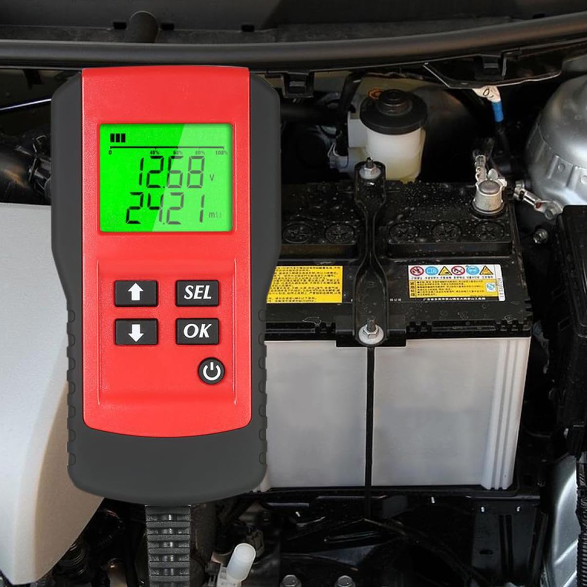 Sosoport Tester Per Batteria Auto Digitale Display Lcd Analizzatore Di Batterie 12v Strumento Di Per Batterie Auto Uso Professionale e Veicoli Elettrici