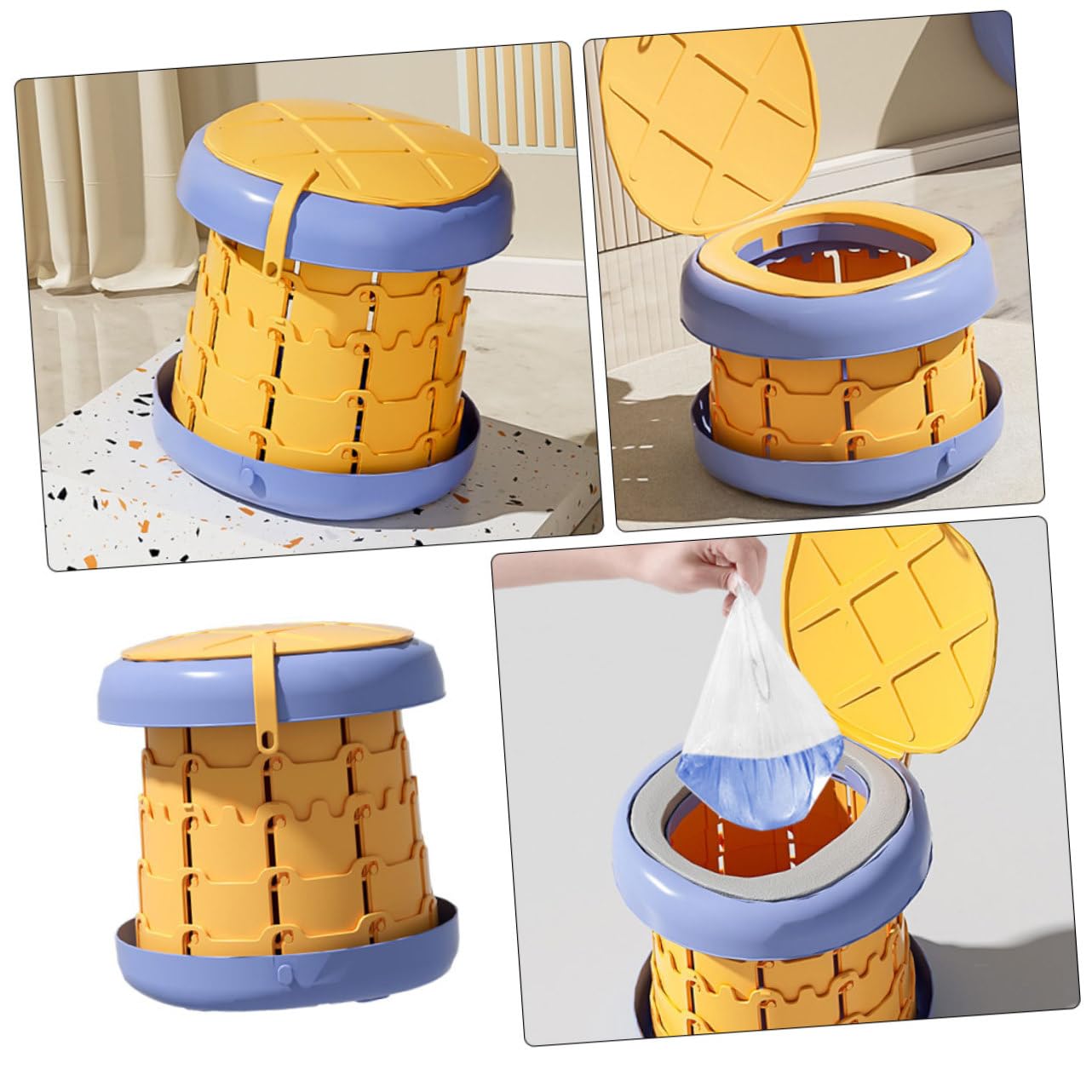 ERINGOGO Orinal Portátil Viaje Orinal Plegable De Entrenamiento Para Ir Al Bañ De Viaje Para Coche Color Material Duradero Para Camping
