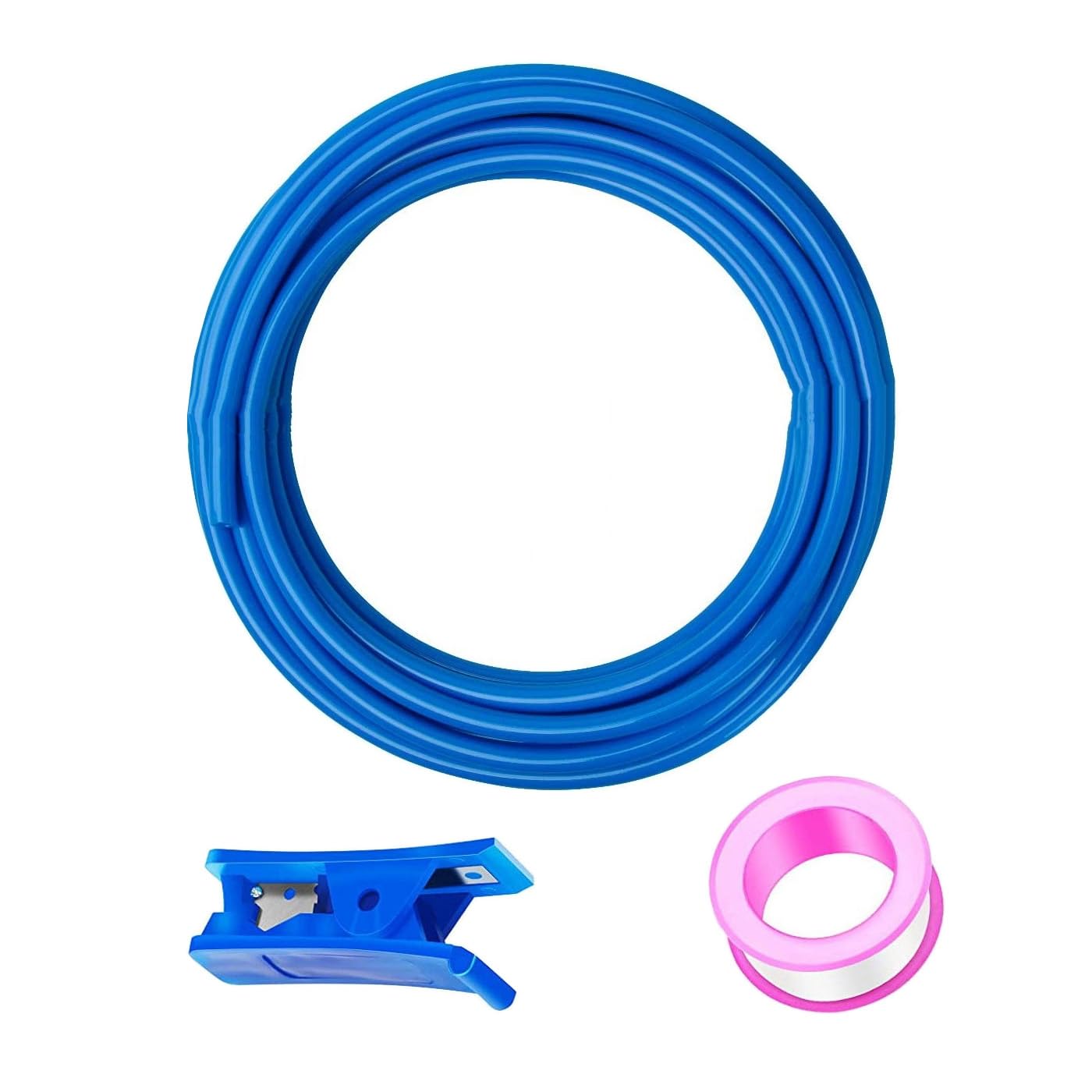 20 Metros Manguera Neumática 8mm OD/5 mm ID, Azul Tubo Compresor Aire Poliuretano PU Manguera de Aire Tubo Kit para la línea de aire o tubería de transferencia de fluidos