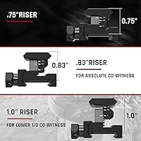 Vista 3 de Feyachi Picatinny Rail Riser Mount, 0.75"/0.83"/0.95"/1" High,3 Slots/5 Slots Riser Mount for Red Dot Sight