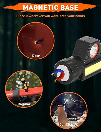 Miniatura 4 de Savadicar - 2 asas de agarre para barra antivuelco con luz LED, asas de agarre para vehículo, accesorios de interior, color azul