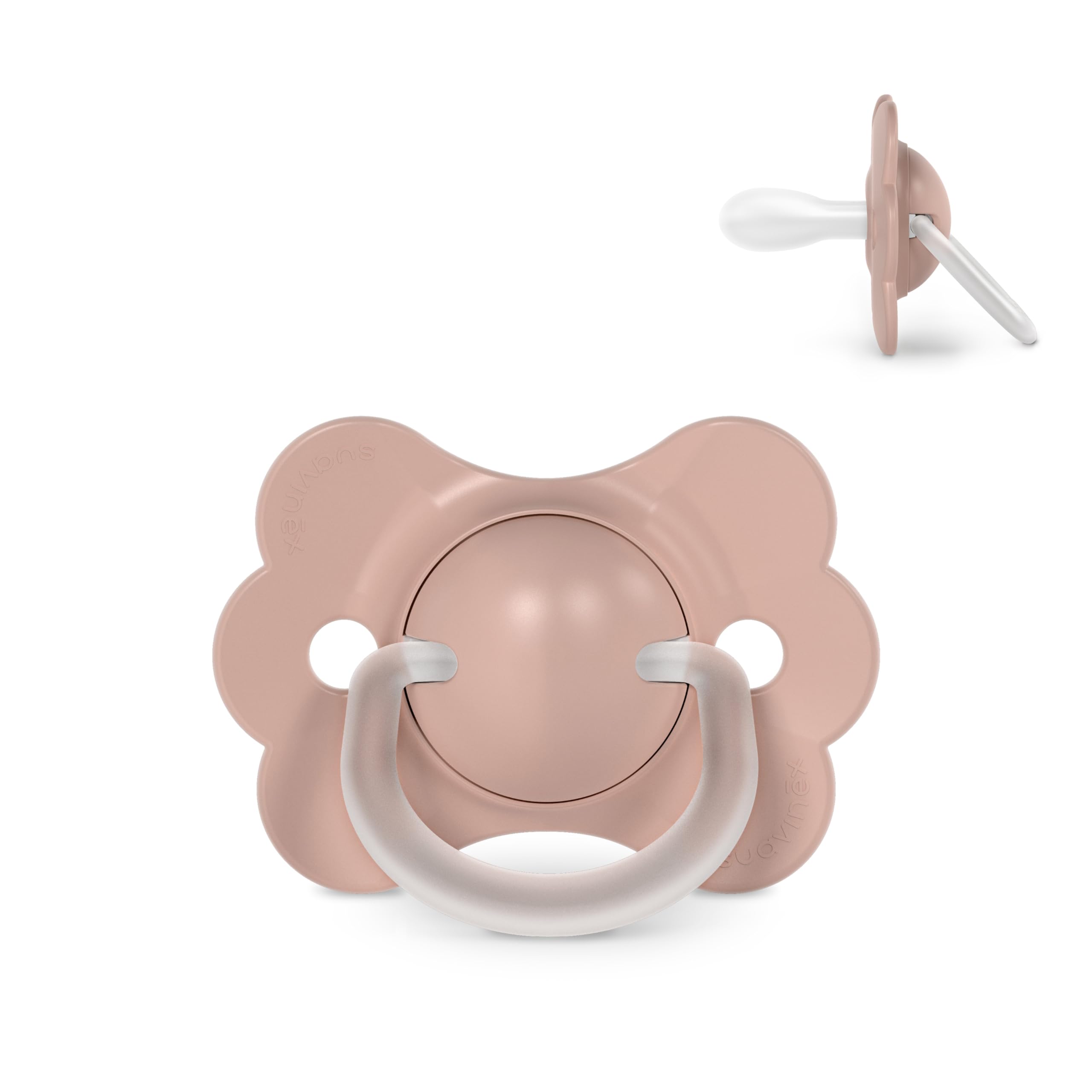 Suavinex, Chupete Bebés 6/18 Meses, con Tetina Fisiológica de Silicona SX Pro, Simétrica, Plana y Flexible, Respeta el Desarrollo Bucodental, con Anilla, Forma que Evita Rozaduras, Wonder Liso Beige — view 15
