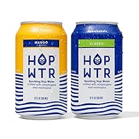 Vista 11 de HOP WTR Agua de lúpulo con gas, paquete de 6 unidades, lima, sin azúcar, bebidas sin alcohol bajas en carbohidratos, cerveza NA, bebida adaptógena
