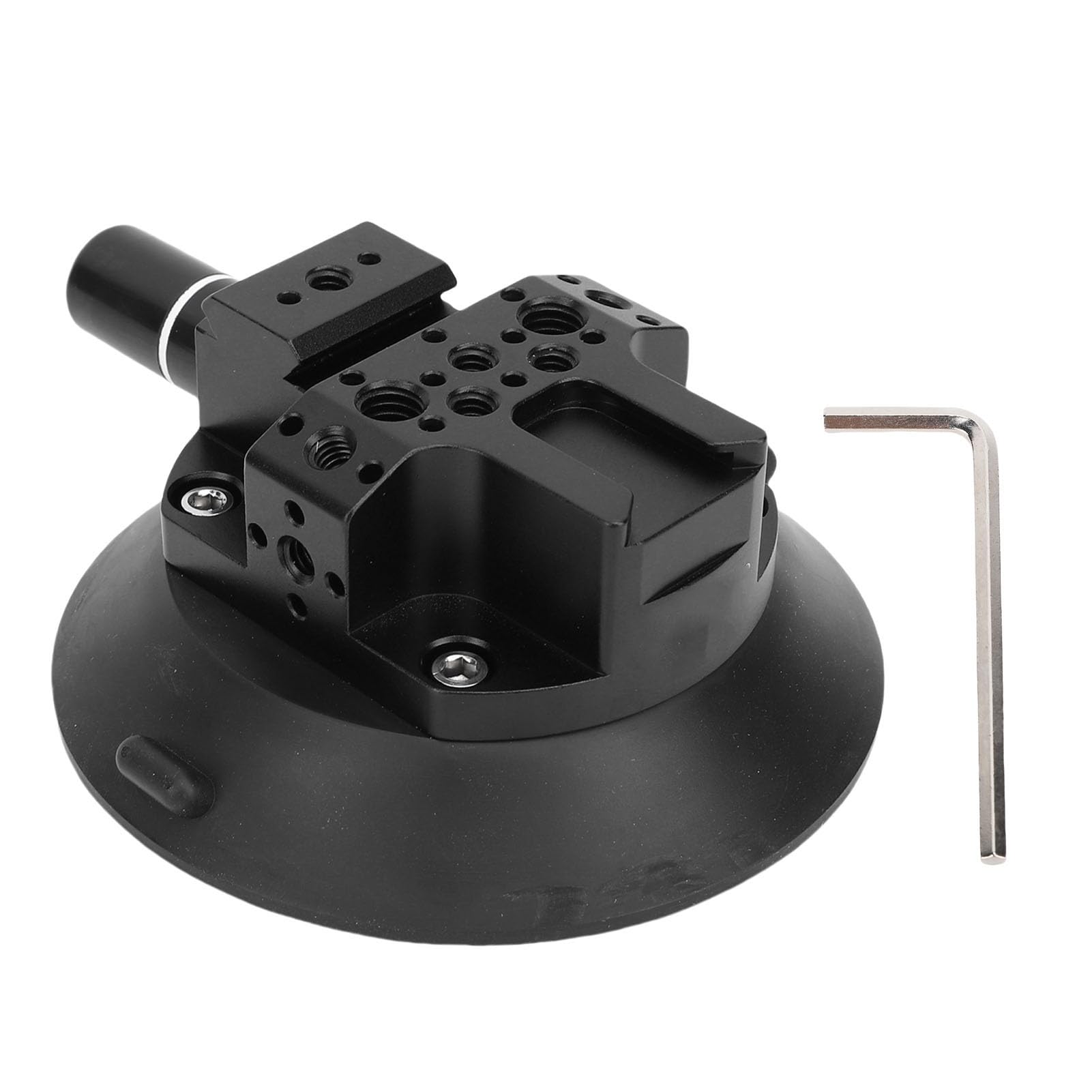 Hand Pump Vacuum Suction Cup Professional Camera Car Suction Cup Holder with Screw Holes Cold Shoe Mount 4.6 Inch