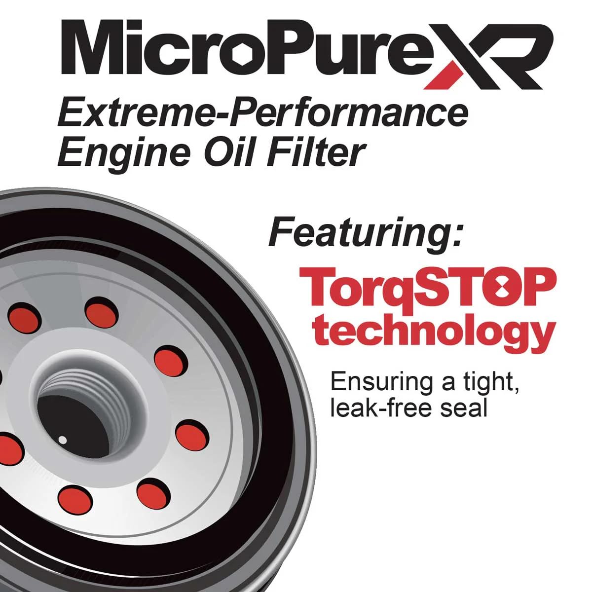 2001-2019 GM 6.6L Duramax Engine Oil Filter - MicroPure Extreme-Performance - Featuring TorqSTOP Technology MicroPure XR Ordnance with TorqStop