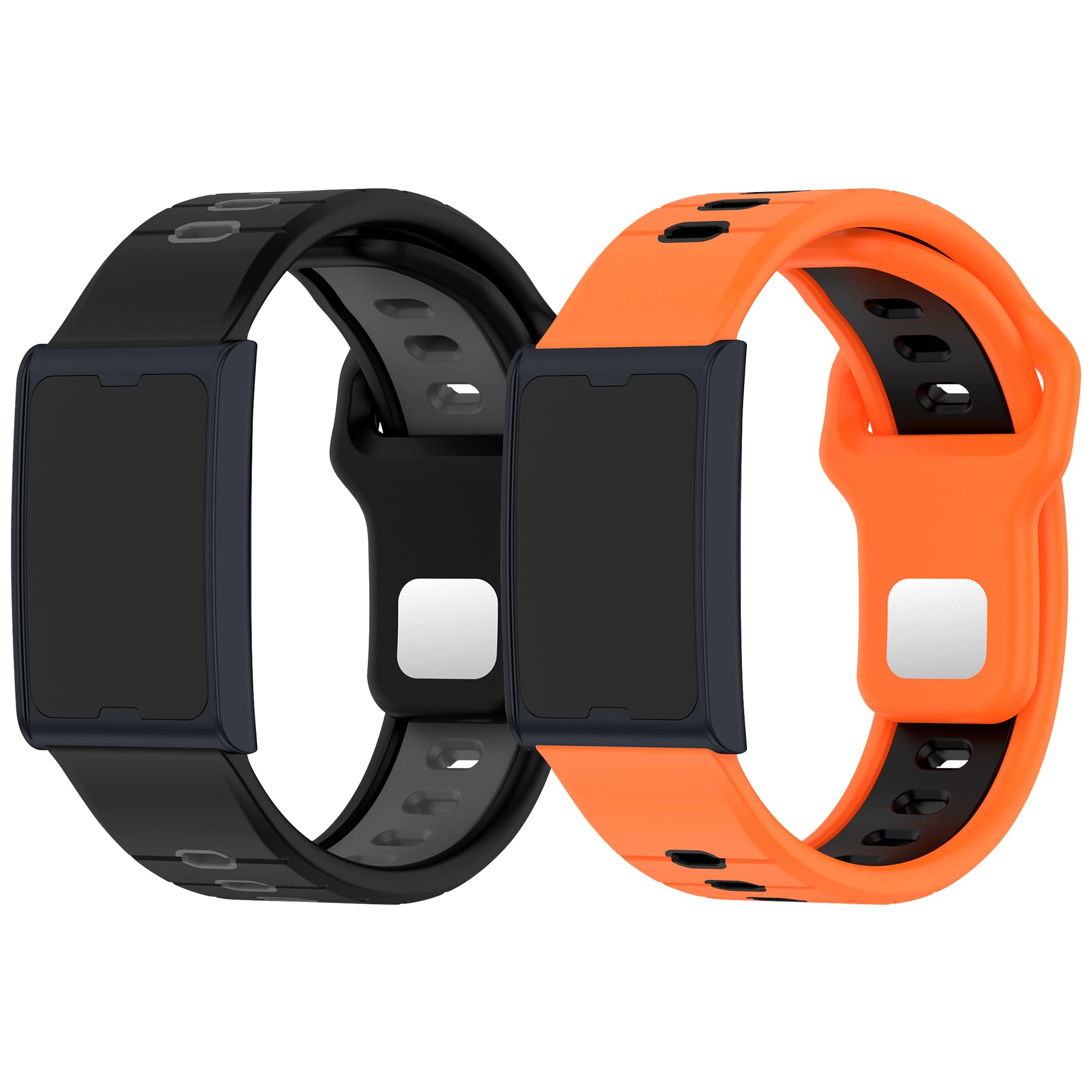 Diruite 2 Piece Bicolor Watch Straps for Amazfit Helio Silicone Watch Bands,Waterproof Ventilated Silicone Sport Watchbands Quick Release Replacement Bands for Men and Women — view 9
