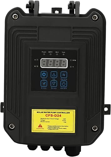 Miniatura 4 de Bomba sumergible solar de 210 W CC 24 V, bombas sumergibles para pozos profundos, MaxHead 362 pies MaxFlow 396 Gal/H 0.75 pulgadas de salida