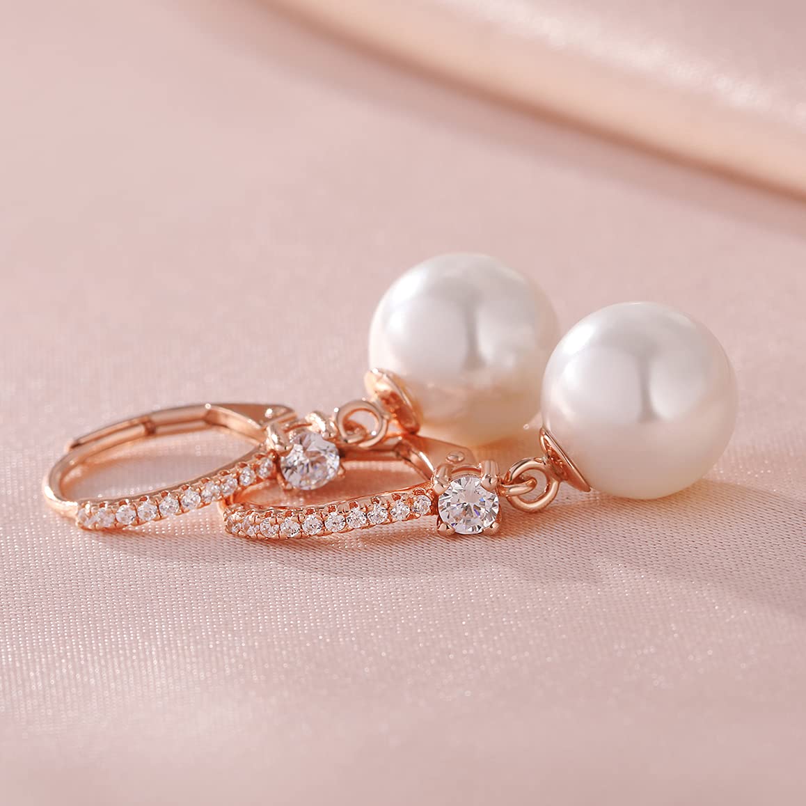 Jiamiaoi Orecchini di Perle da Donna, Orecchini Donna in Argento 925 con Perle Pendenti, Ipoallergenici Orecchio Gioielli per Ragazze Donne