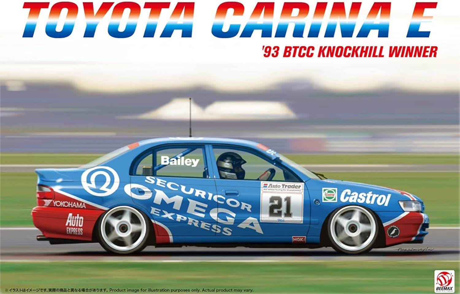 Platz /BEEMAX 1/24 Toyota Carina E 1993 BTCC Knockhill Winner Modello in plastica BX24031