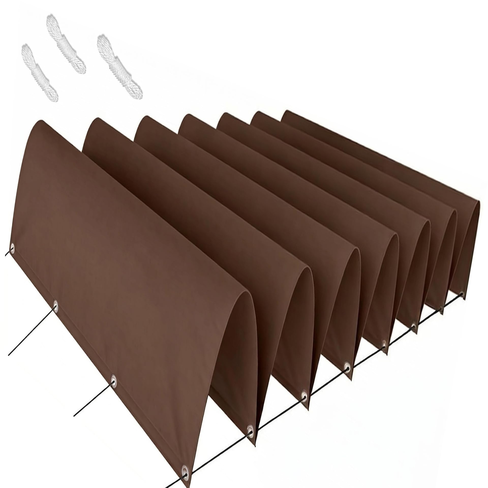 Toile ombrage extérieur marron haut de gamme rectangulaire 220 x 440 cm