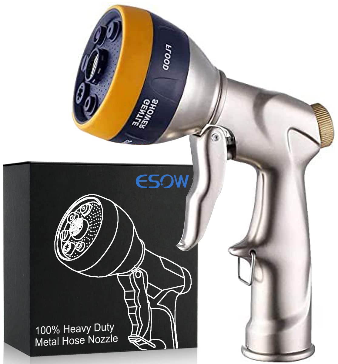 Buy ESOW Garden Hose Nozzle with MultiSpray Nozzle Area Upgraded, 100