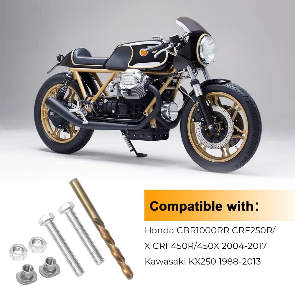 Alpha Rider Chain Adjuster Bolt Replacement Swing Arm Compatible with Honda CBR1000RR CRF250R/X CRF450R/450X 2004-2017 for Kawasaki KX250 1988-2013, Including 2 Pieces of Bolt Repair Kit Protector