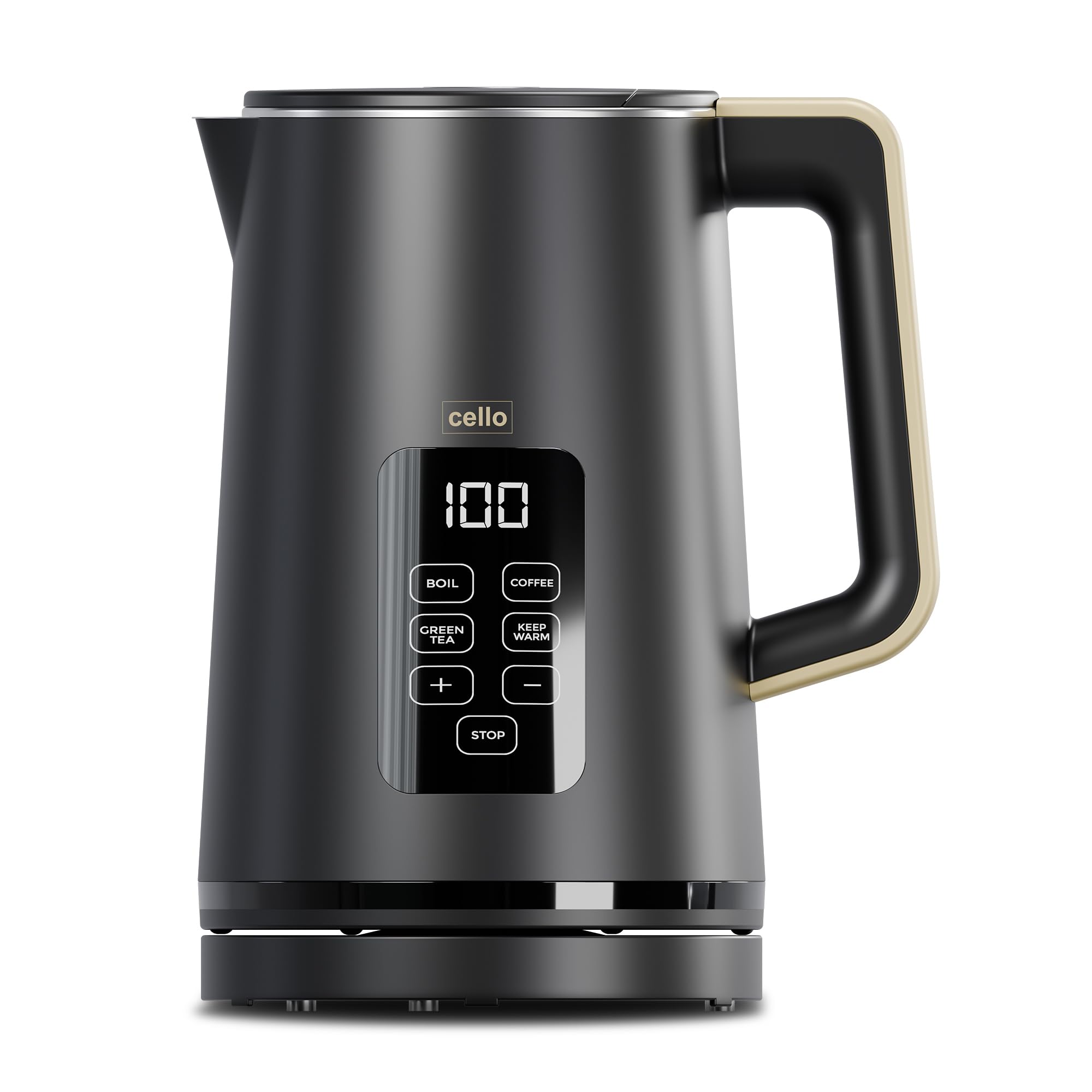 1.7L Black 3000W Rapid Boil Digital Kettle with Temperature Control, Cordless Design Variable Temperature, Quiet & Fast Boil Kettle, BPA-Free Electric Kettle with Filter, LED Display & Auto Shut-Off