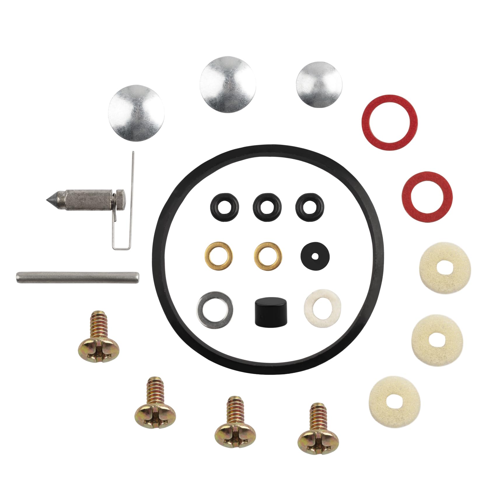 632760B Carburetor Rebuild Kit, Float Type Repair Kit (632760, 632760A, 632809) for OHH50, HMSK, HSK845, 850, HSSK, LEV, LH, LV, OH195, & OHM129 Series Engines. Replaces 632760B carburetor repair kit
