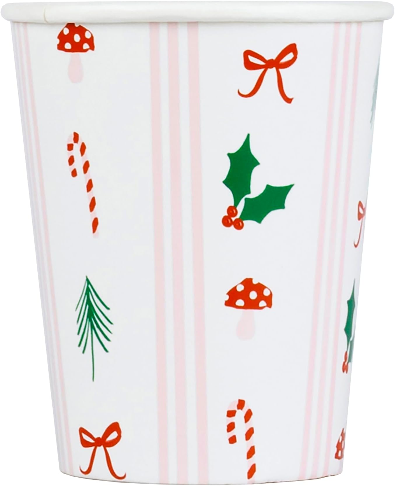Meri Meri Christmas Party Cups (Pack of 8), Dispoable Paper Christmas Cups, 9oz., Sized for Kids & Adults, Ideal for Hot or Cold Party Drinks