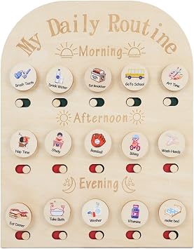 Daily Routine Chart for Kids Visual Daily Schedule for Cultivating Good Habits Reusable Chores Chart for Preschoolers and Siblings Family Activity Planner Back-to-School Season