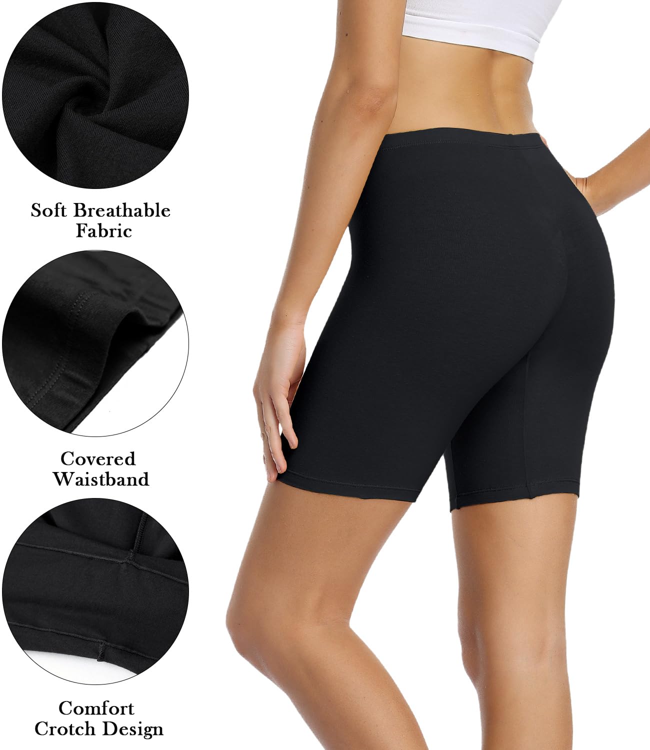 wirarpa Leggings Cortos Boxer Mujer Algodon Shorts Bragas Pantalones Pack de 4 Tamaño S - 5XL