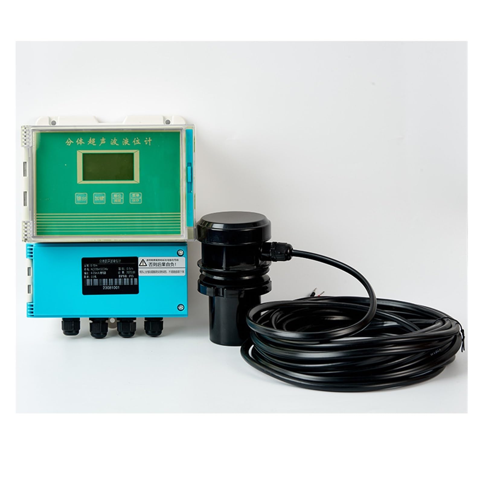 Edede Groen Water Flow Meter, Ultrasonic Level Meter 5-200M Smart Liquid Water Level Meter Smart Sensor(A)