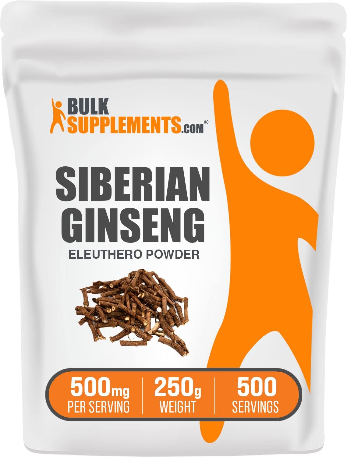 BulkSupplements.com Eleuthero Powder – Siberian Ginseng Powder, Eleutherococcus senticosus, Ginseng Herbal Supplements, Gluten Free, 500mg of per Serving, 250g (8.8 oz) (Pack of 1)
