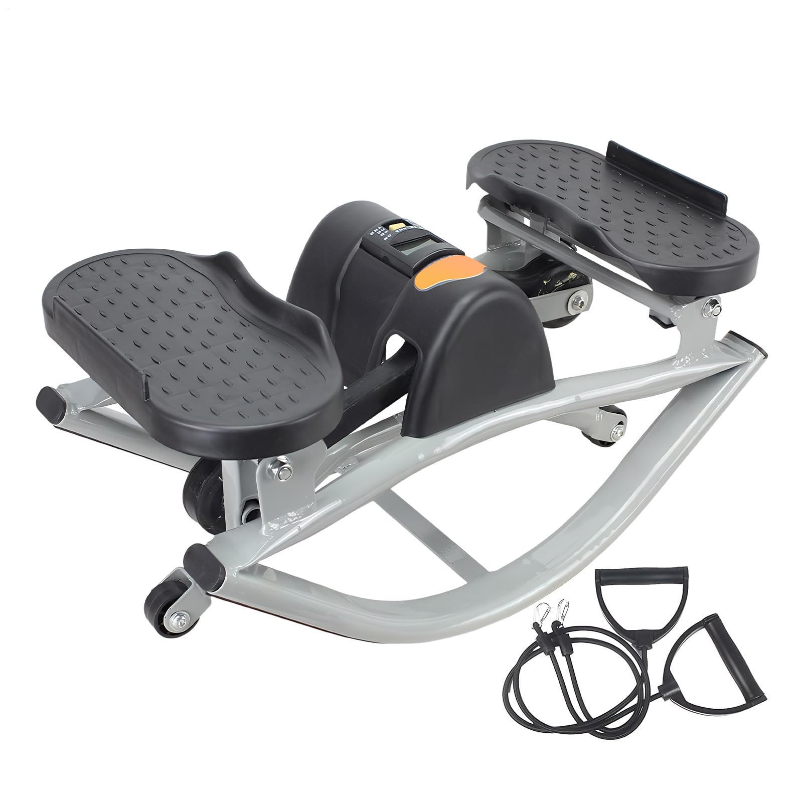Rock Stepper Przenośny obrotowy przyrząd do ćwiczeń nóg | Fitness Stepper z monitorem LCD dla pośladków, brzucha i podstawy, mężczyzn, kobiet i seniorów