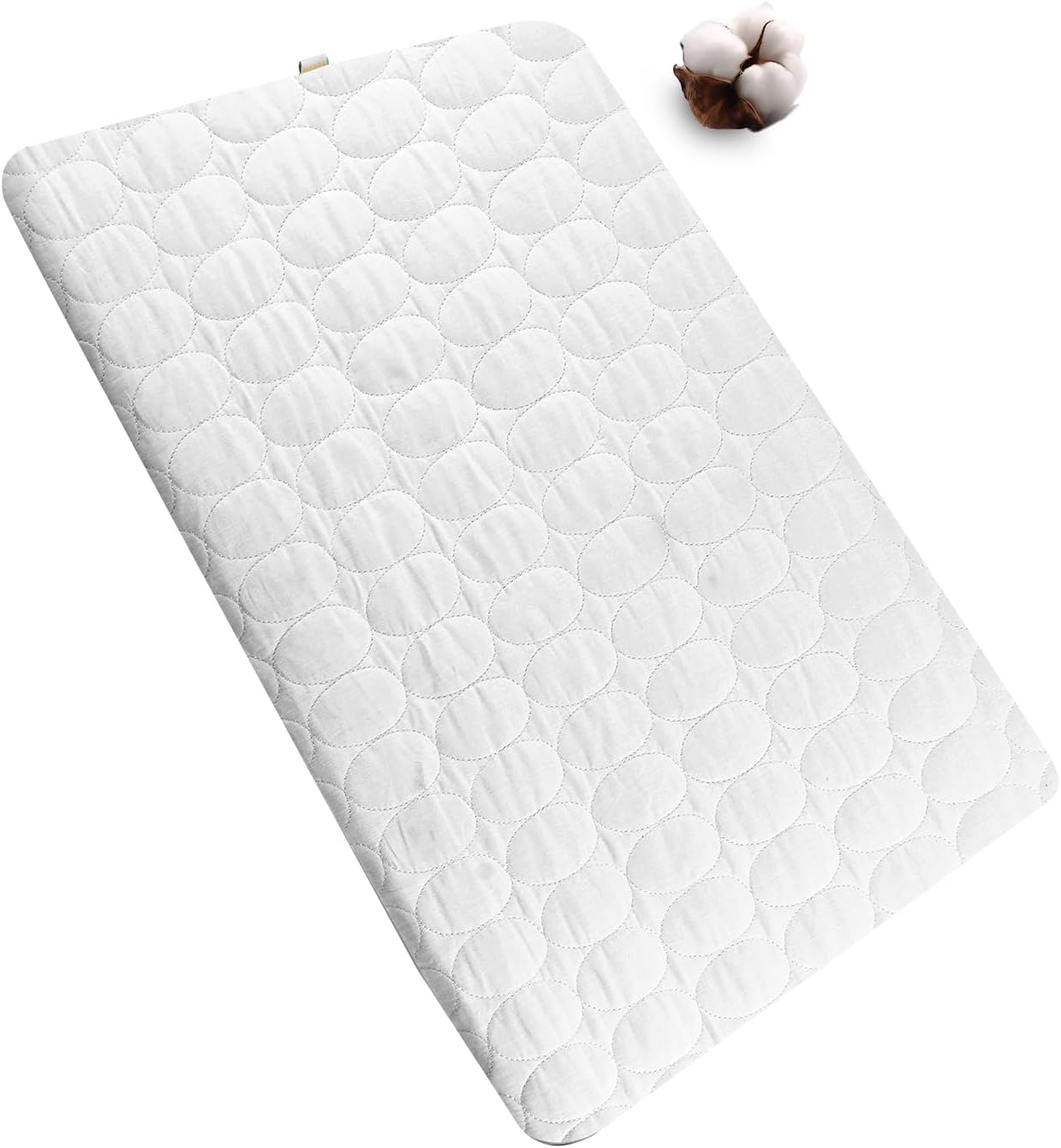 Protector de colchón de algodón Pack and Play, protector de colchón para cuna, se adapta a Graco Pack n Play, mini cunas portátiles para bebé,