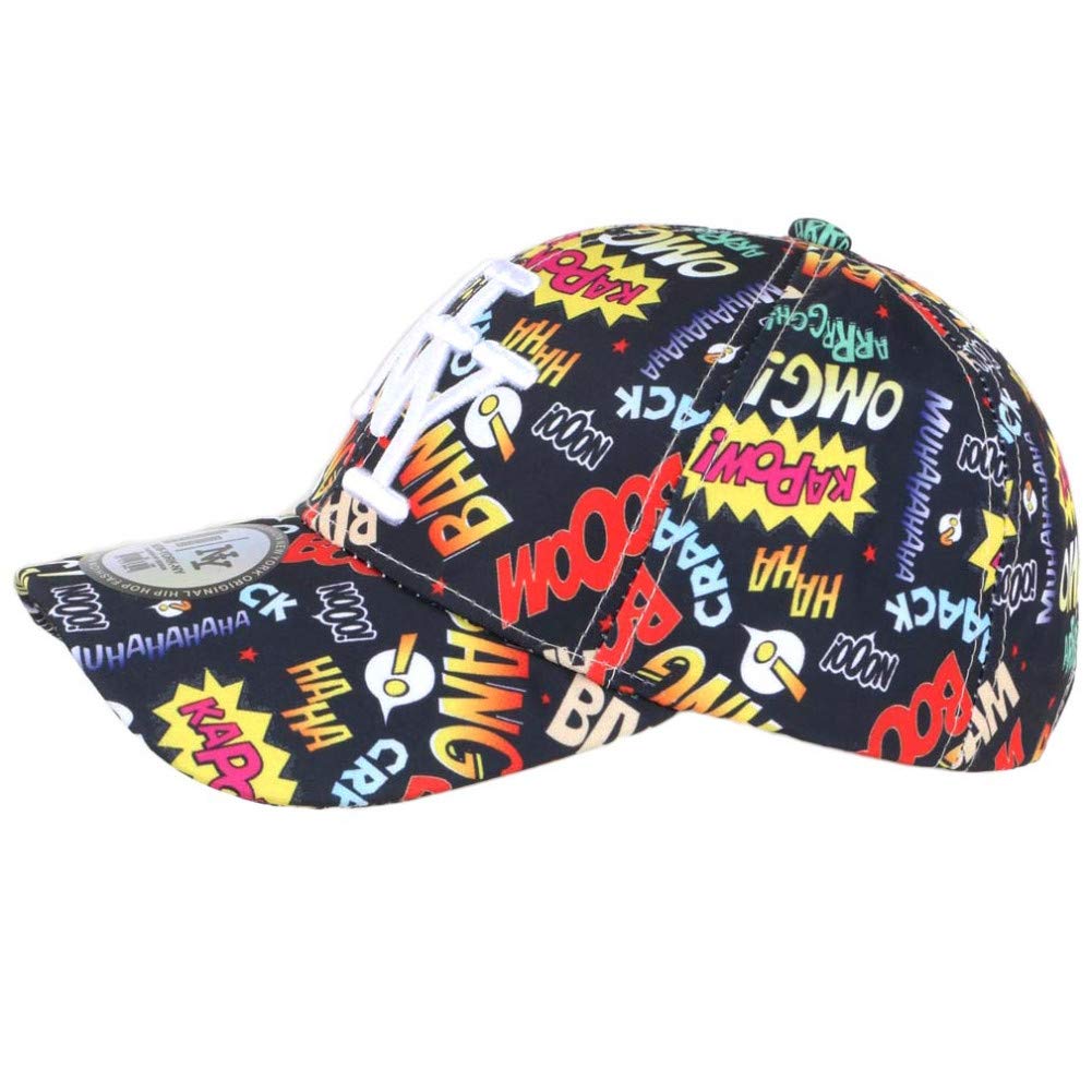 Cappellino da bambino NY nero e giallo, alla moda, da 7 a 11 anni