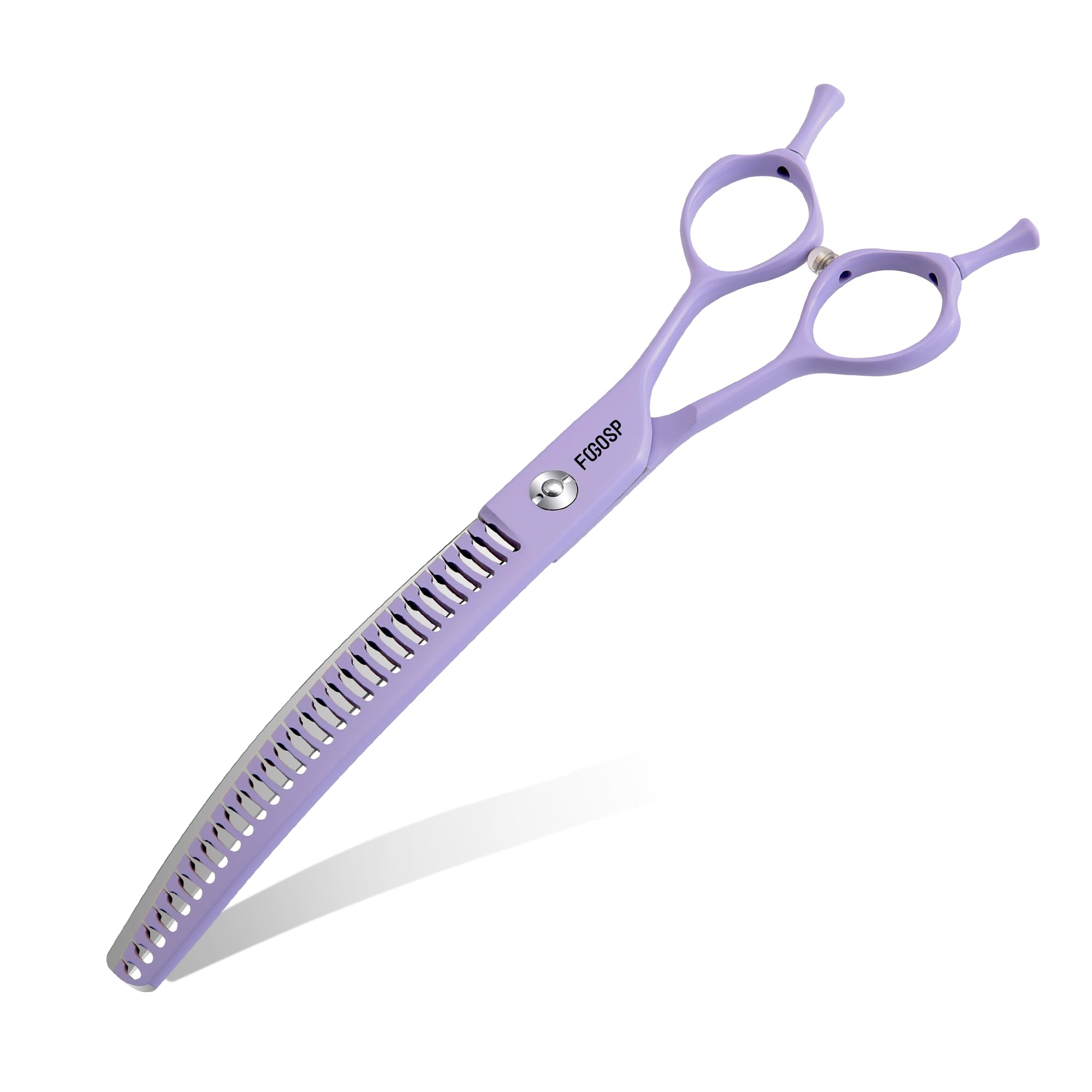 FOGOSP Curved Chunkers Dog Grooming Scissors 7.5" Macarone Series Professional Pet Grooming Shears for Large Dogs Pets Japan 440C Stainless Steel