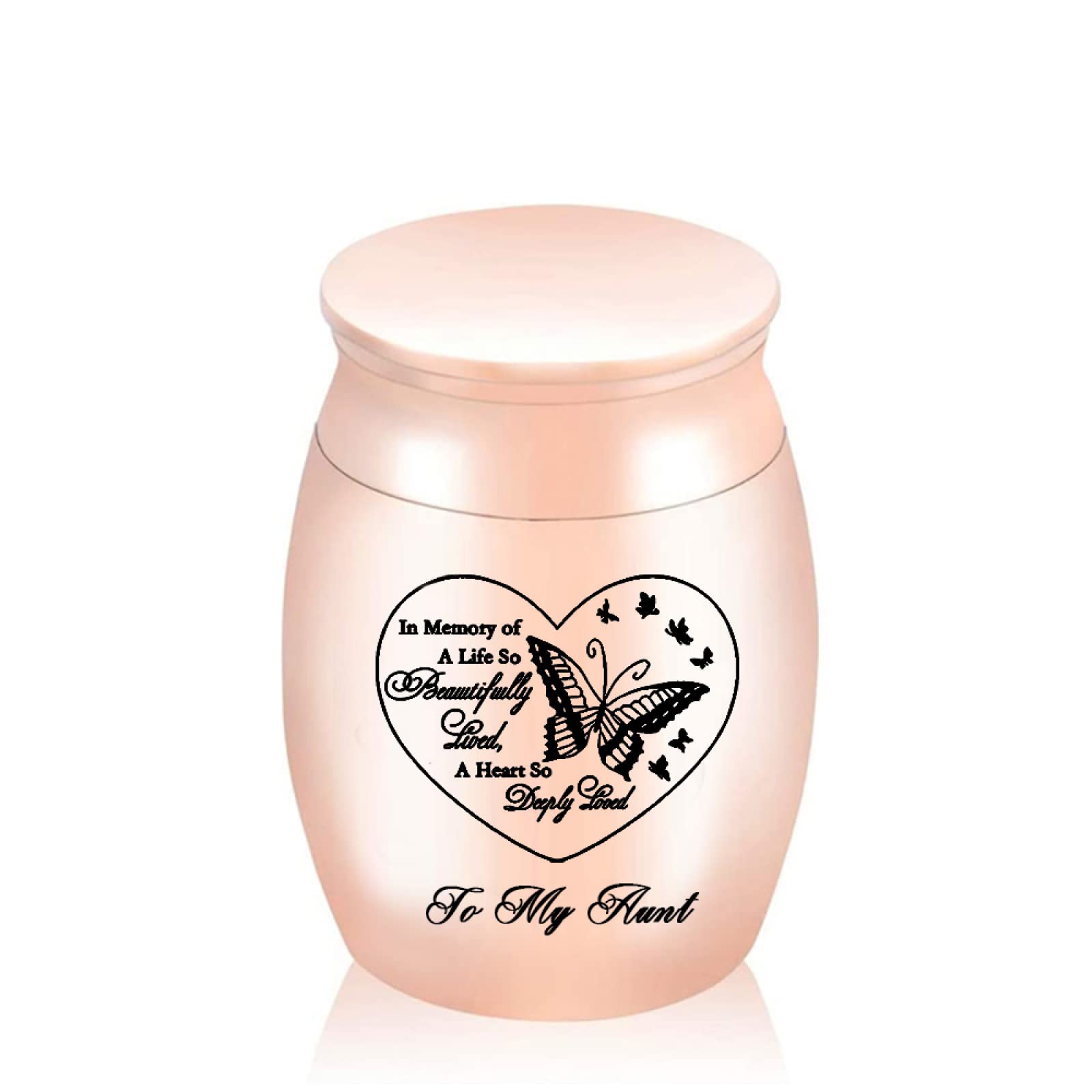 LZHLMCL Cremation Urn 40Mm Small Urns For Human Ashes Small Cremation Urns For Dad Mom Mini Keepsake Urns For Ashes Rose Gold Aunt