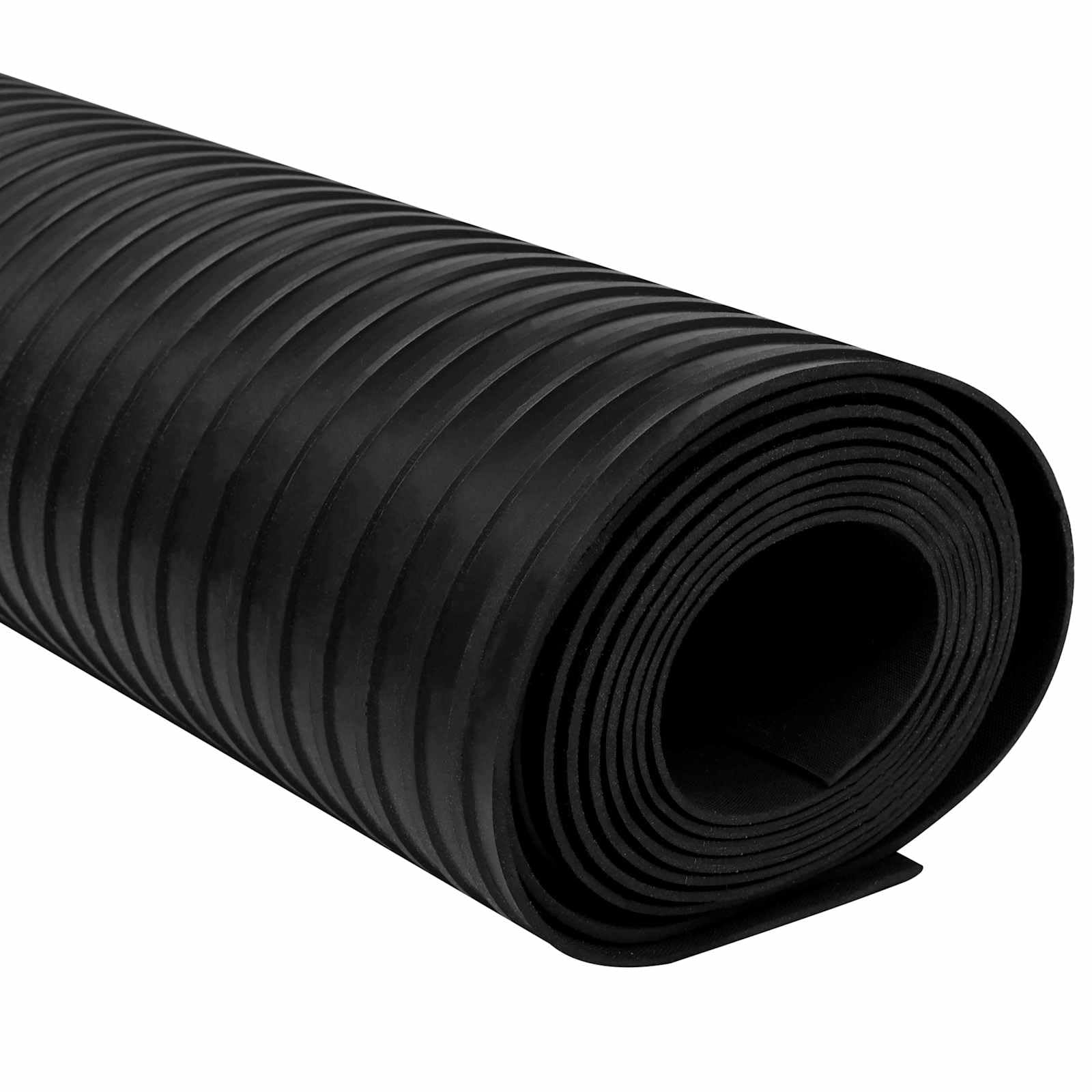 Gummimatte 1,5 x 2 m Außenfußmatte Schwarz, 3 mm Dicke Bodenbelag aus robustem Gummi, rechteckige Kofferraumverkleidung für Auto und Terrasse, leicht zu reinigen und vielseitig