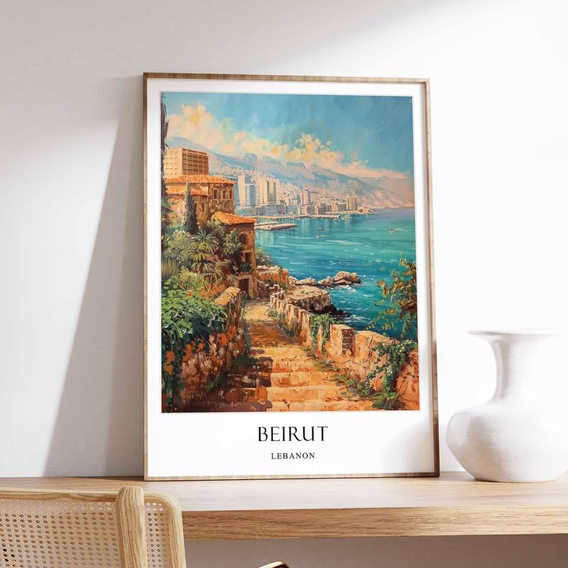 Beirut Travel Poster pour raviver vos murs blancs avec une œuvre inspirante