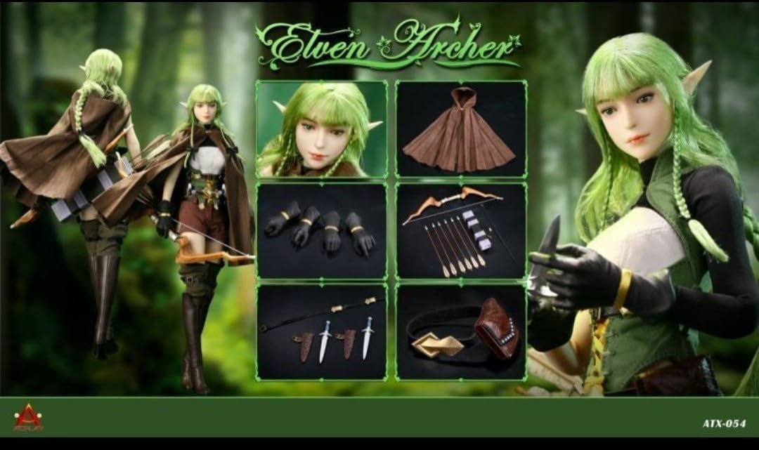 Amazon | 1/6 女性アクションフィギュア エルフ 妖精 弓射手