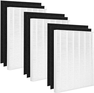 115115 size 21 HEPA Replacement Filter A Compatible with Winix C535, PlasmaWave 5300, 6300, 5300-2, 6300-2, P300, AM90 Air Purifier, 3 True HEPA Filters + 6 Carbon Pre-filters