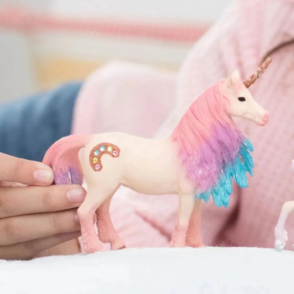 Schleich BAYALA | Yegua Unicornio Marshmallow 70723 | Figura Detallada y fantástica | Gran Regalo para niñas y niños | Figura de colección | Juguete a Partir de 5 años | 13 x 4 x 13 cm