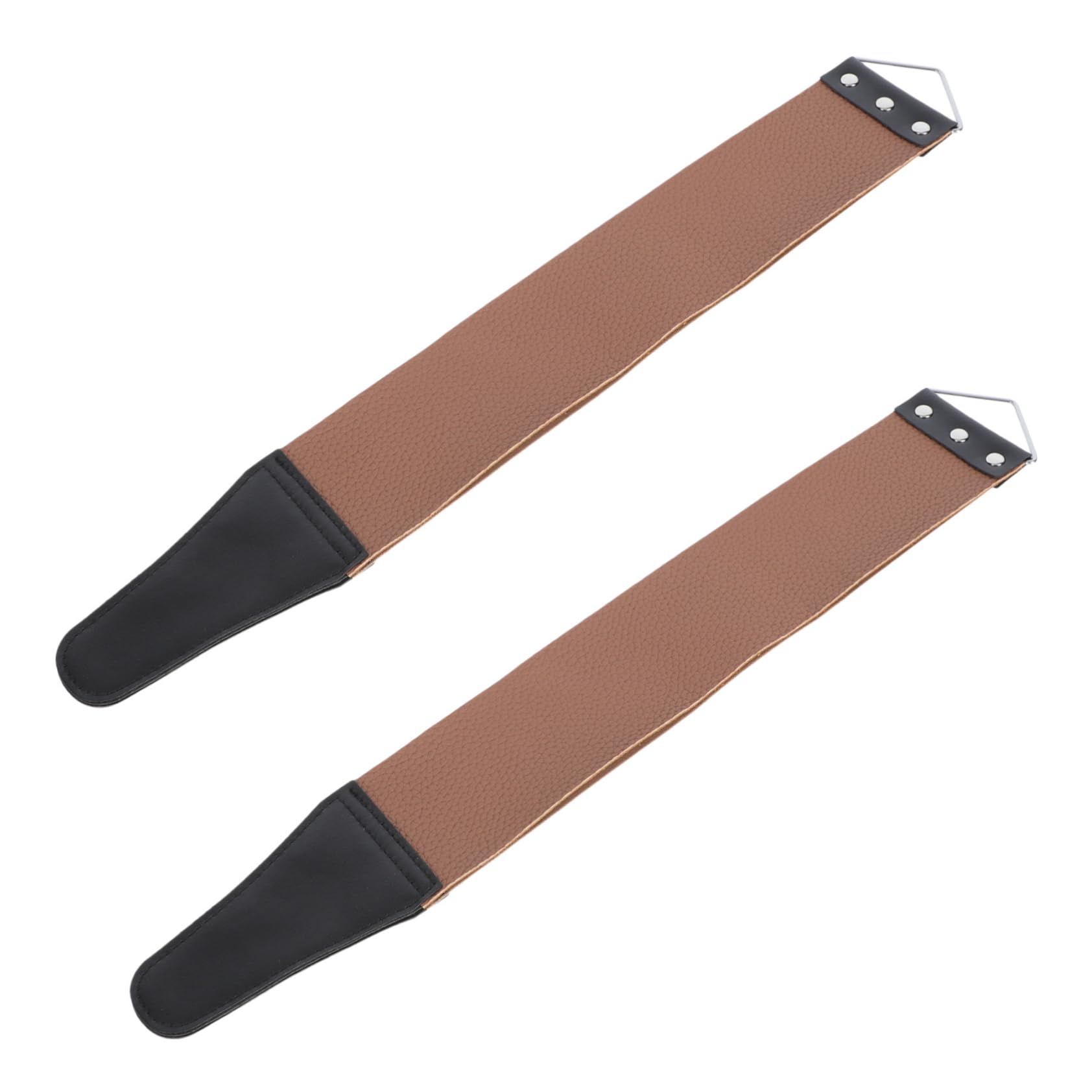 FOMIYES 2pcs Barber Sharpening Cloth for Razor Double-sided Strop Men's Razor Straps Home Use Shaving Tool Random Color