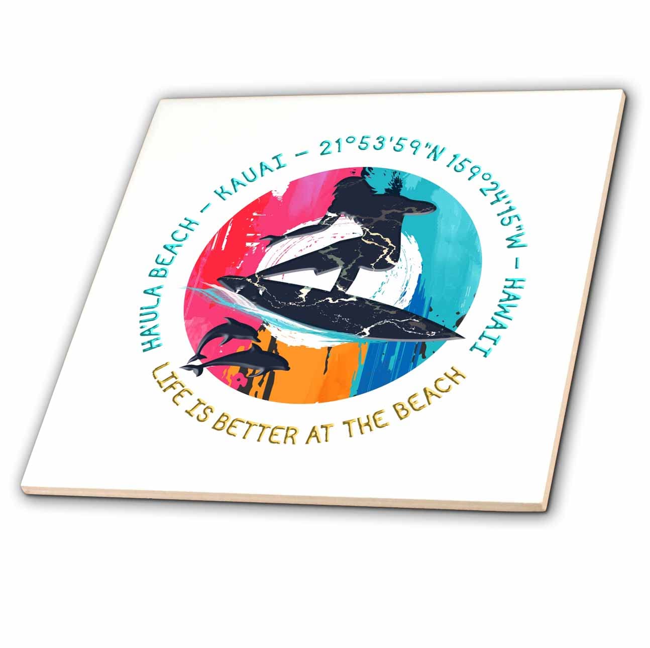4 Inch Ceramic Tile - American Beaches - Haula Beach, Kauai, Hawaii Cool Summer Travel Gift Alexis Design - American Beaches Hawaii