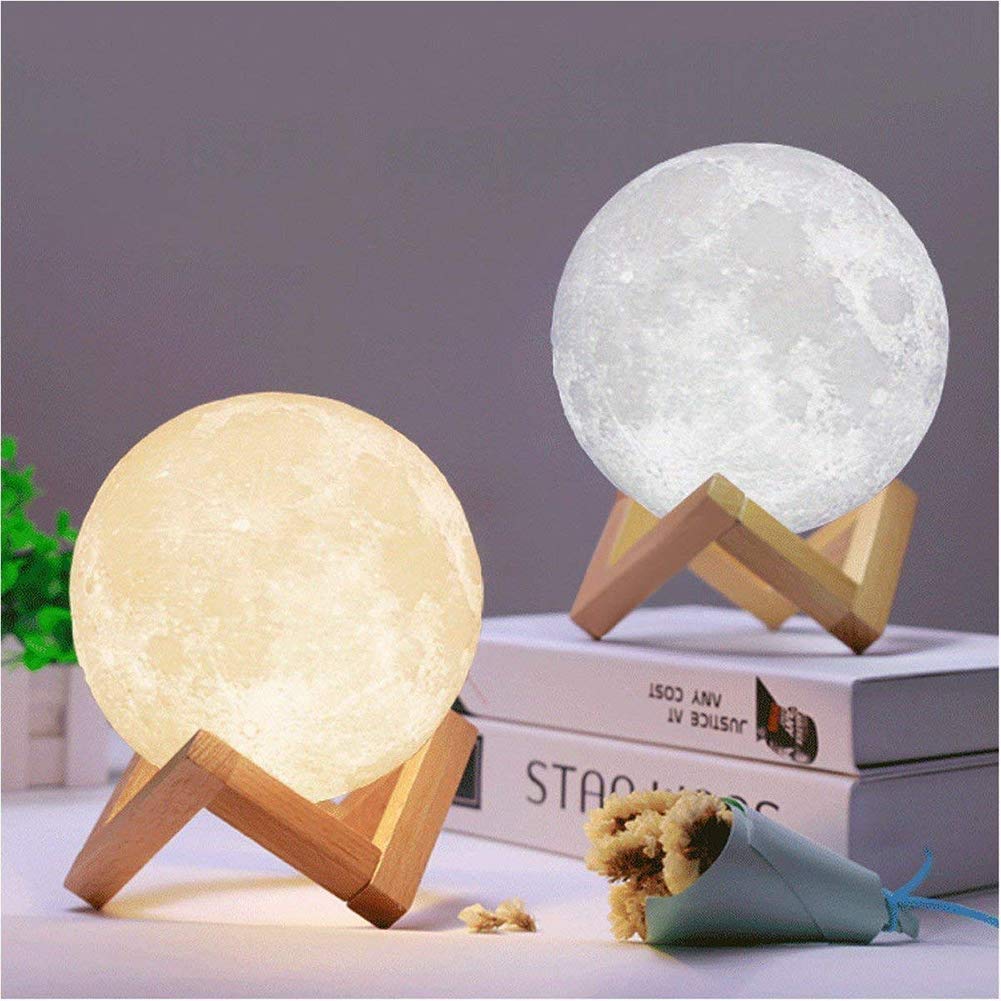 Lampa księżycowa dla dzieci, magiczne światło księżyca, lampa księżycowa, lampka nocna, księżycowa lampa fotograficzna, dla dorosłych, lampa księżyca 3D