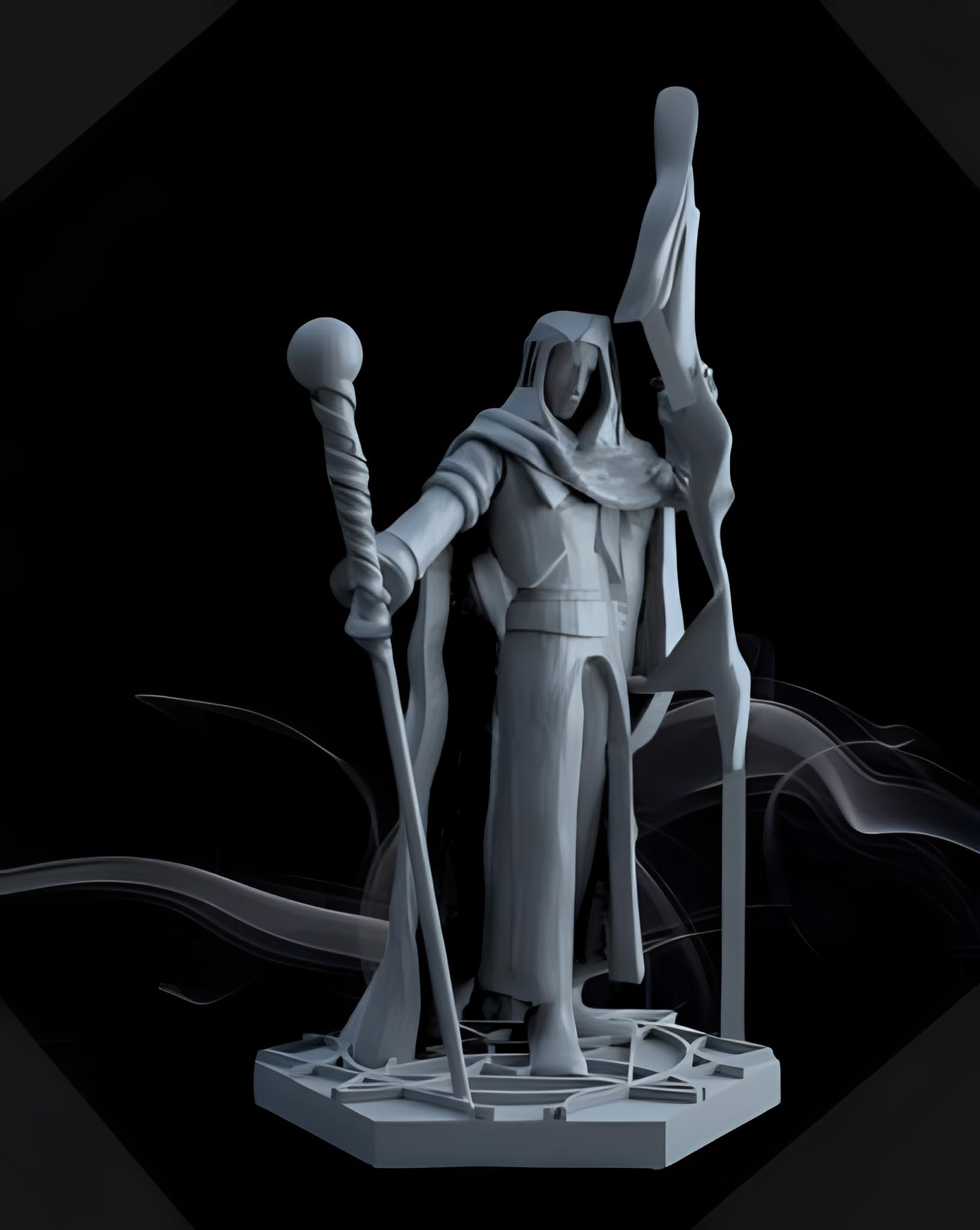Celestial Crafts : Grey Action Figure Miniature - Dynamic Home Decor Accent