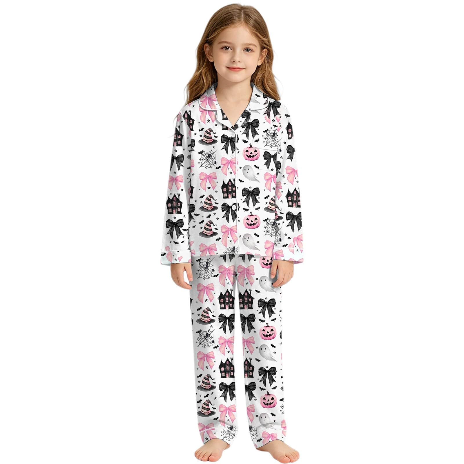 Ropa de dormir de Halloween cómoda infantil diseño divertido blanco 5